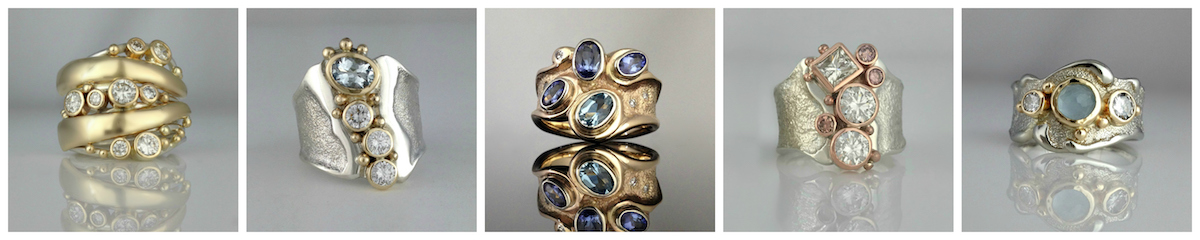 Sand rings designed by Jeanette Walker