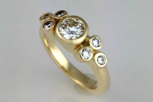 Skipping Stones Engagement Ring
