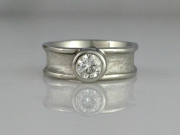 Zena Wide Engagement Ring - Jeanette Walker Jewellery