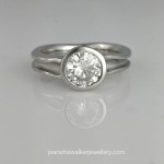 14kt white gold engagement ring