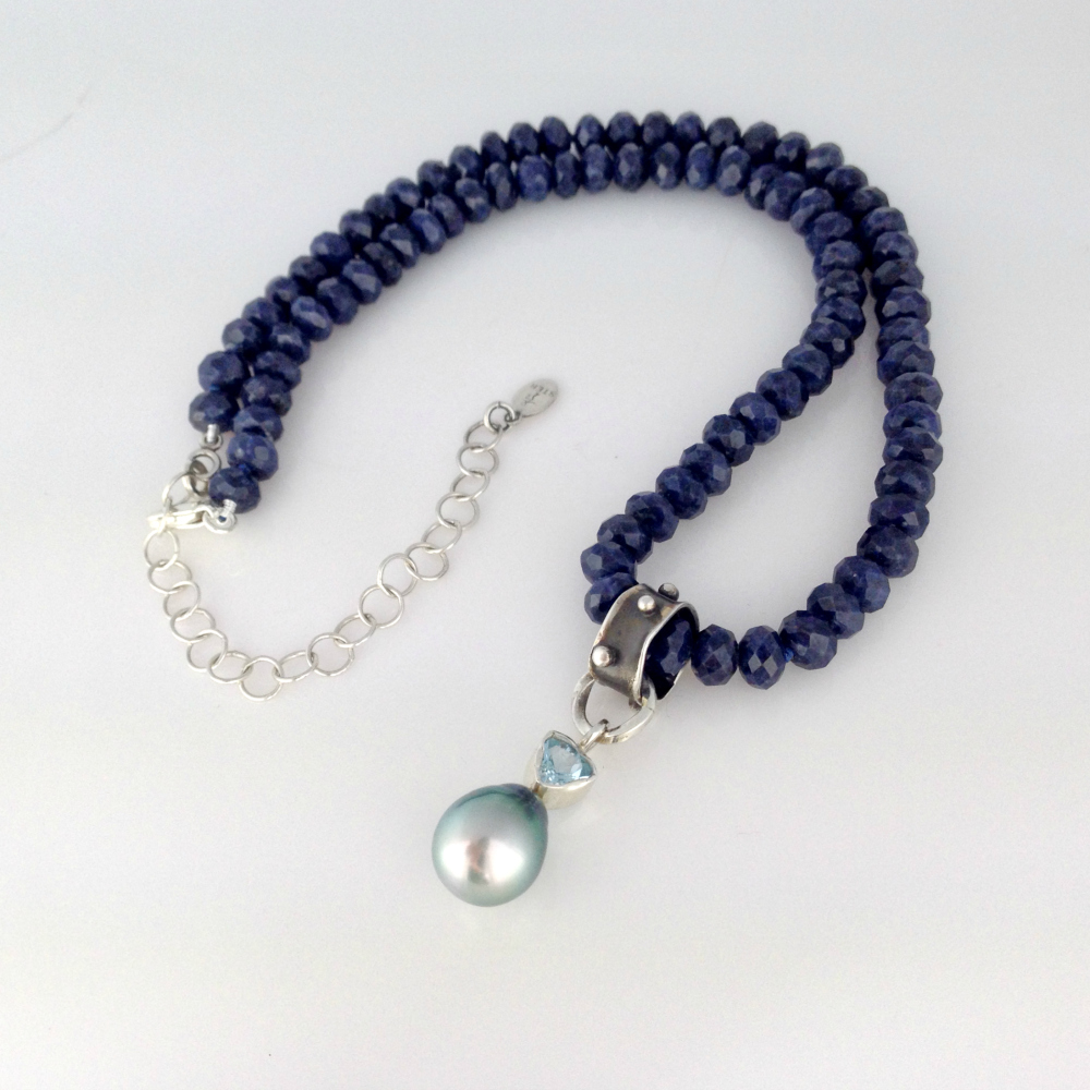 Regal Rebel Sapphire Choker Necklace - Jeanette Walker Jewellery