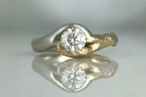 Diamond Branch And Sea Engagement Ring