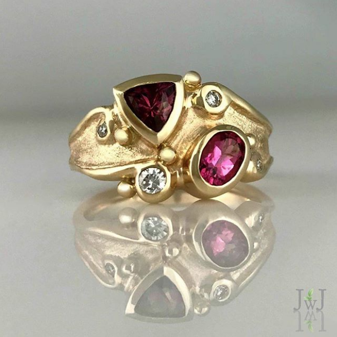 Rhodolite Garnet Pink Tourmaline Ring