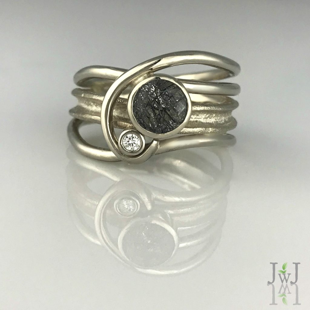 Rutilated Quartz Horizon Ring