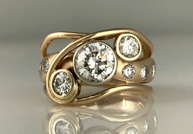 Horizon of Diamonds Ring - Jeanette Walker Jewellery