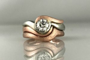 White Rose Gold Diamond Engagement Ring