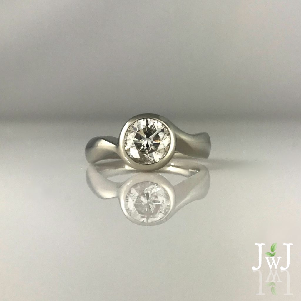 This Diamond Moon Engagement Ring is a vintage jewellery redesign