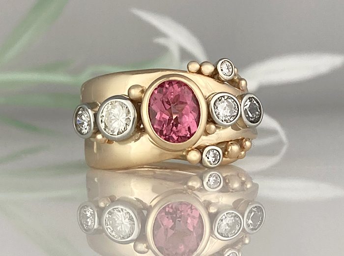 Tricia’s Pink Tourmaline Bubbles Ring