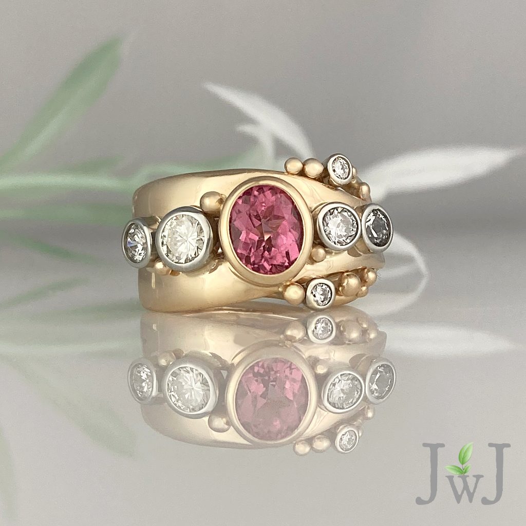 Tricia Pink Tourmaline Bubbles Ring