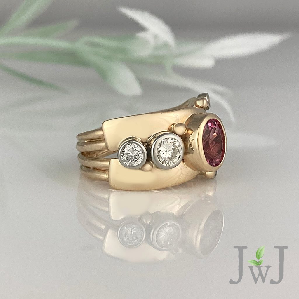 Tricia Pink Tourmaline Bubbles Ring
