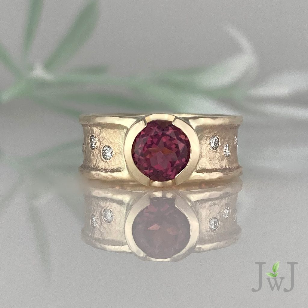 Betty's Pink Tourmaline Ancient Sands Ring 