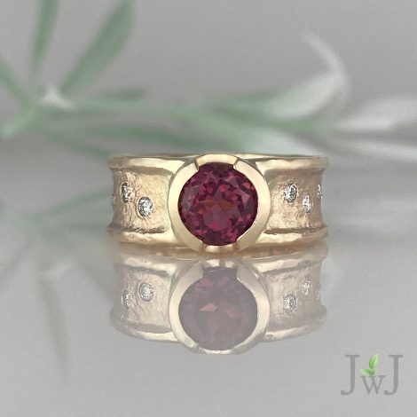 Betty's Pink Tourmaline Ancient Sands Ring - Jeanette Walker Jewellery