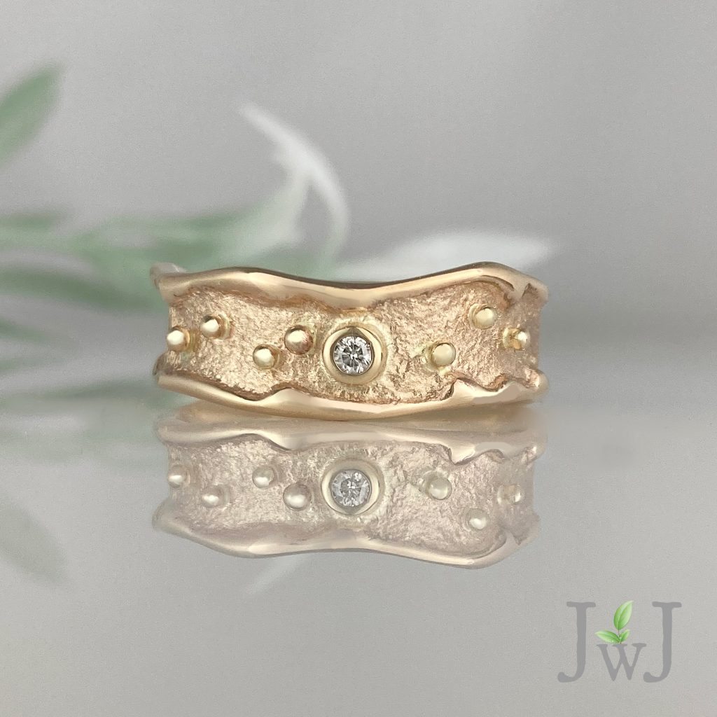 Ancient Sands Seashore Wedding Rings