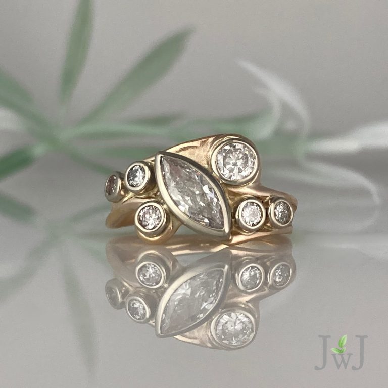 Suzy Ancient Sands Wedding Set - Jeanette Walker Jewellery