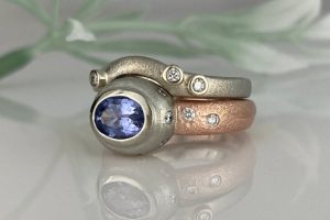 Tania's Sapphire Diamond Ring set