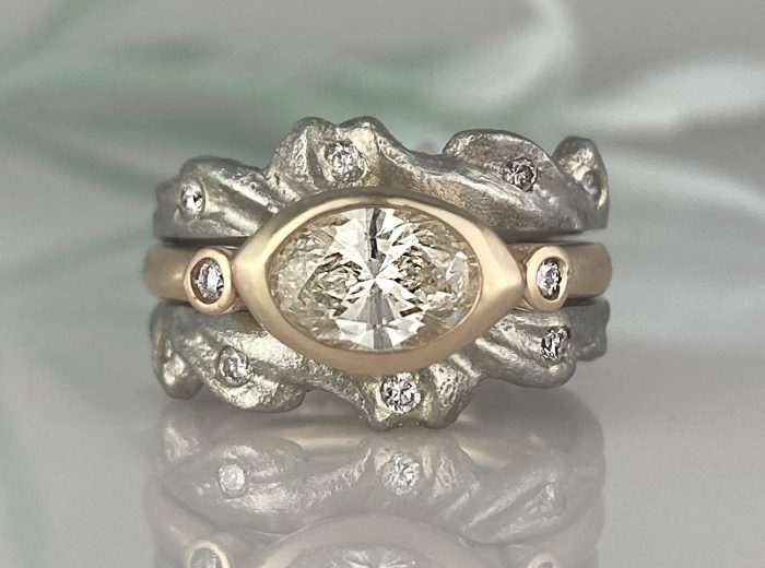 Ripple Stack Wedding Rings