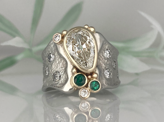 Pear Shaped Diamond Statement Ring